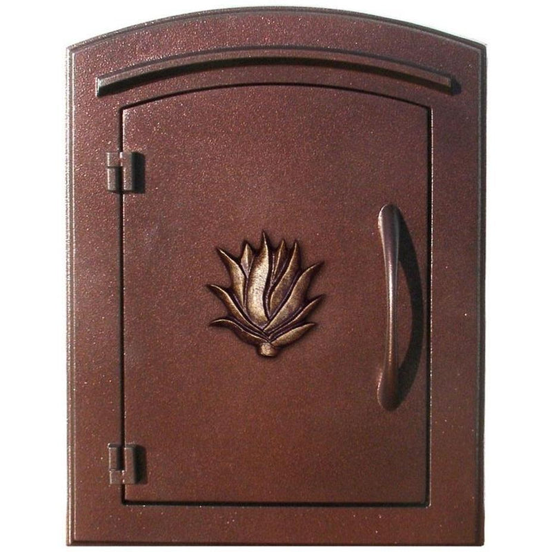 Qualarc Manchester Security Drop Chute Mailbox Decorative Agave Door Logo Faceplate