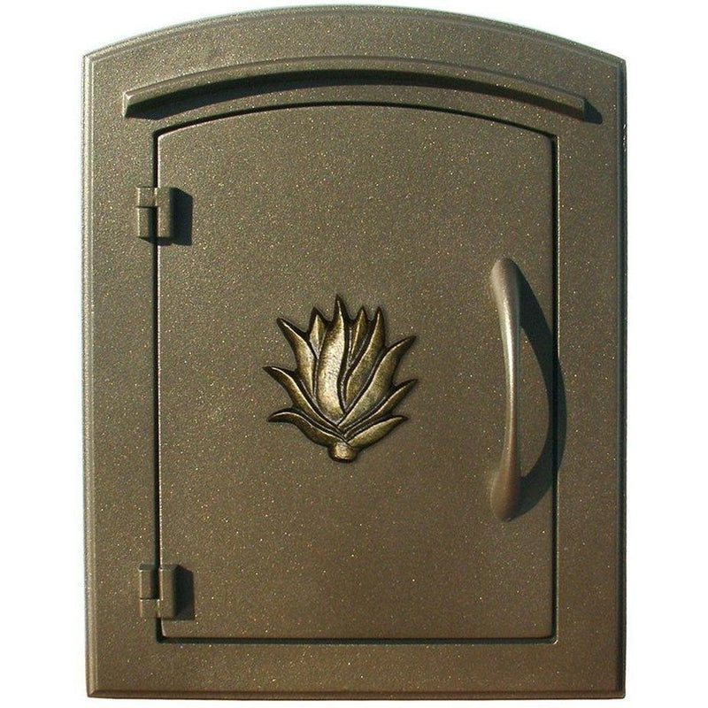 Qualarc Manchester Security Drop Chute Mailbox Decorative Agave Door Logo Faceplate