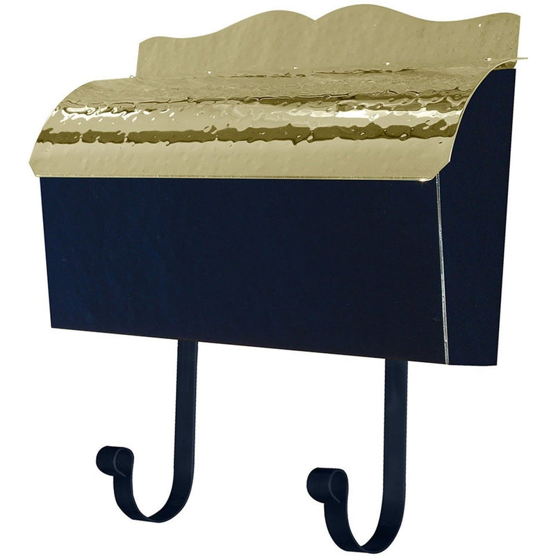 QualArc Provincial MB900 Collection Brass Mailbox, Wall Mount - Hammered Black