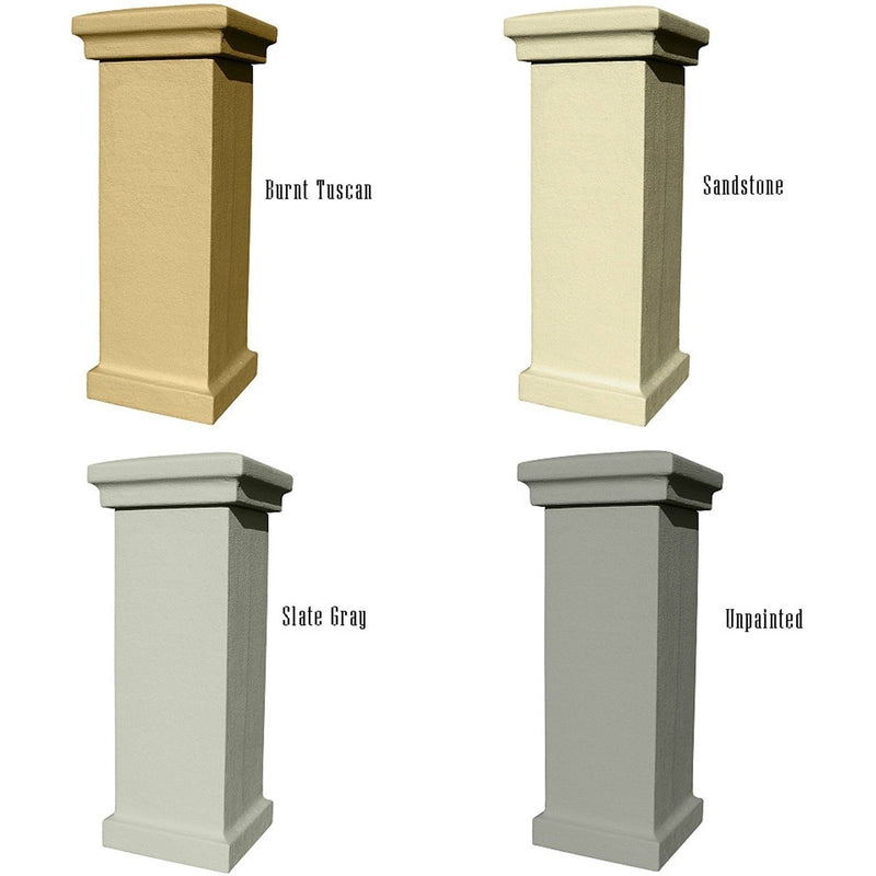 QualArc Personalized Stucco Column Mailbox Custom Address Plate