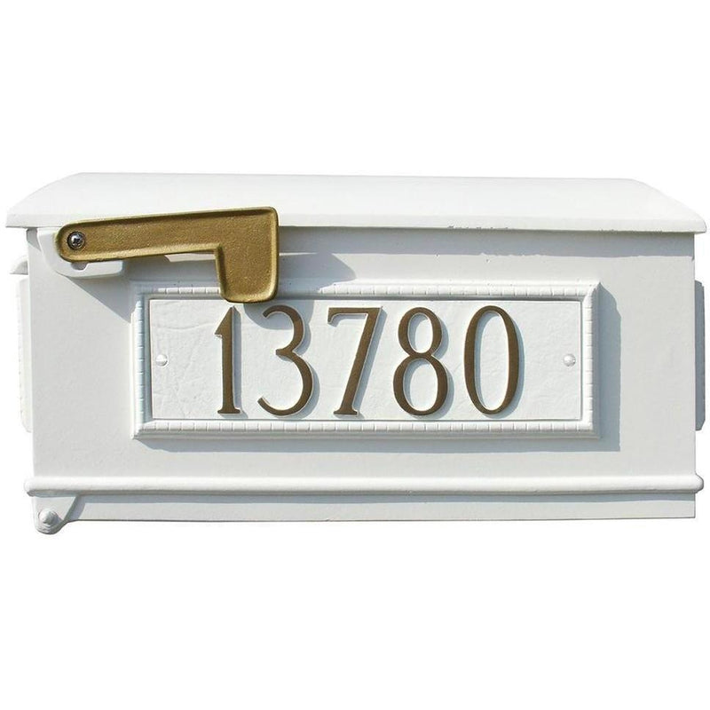 QualArc Personalized Lewiston Mailbox with Custom Address Plates or Fleur De Lis